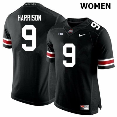 Women's Ohio State Buckeyes #9 Zach Harrison Black Nike NCAA College Football Jersey OG BMY5344DI